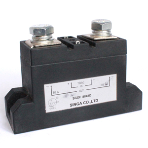 SGDF8048D Однофазное твердотельное составное реле 80А, 480V, Uвх 12V, SINGA