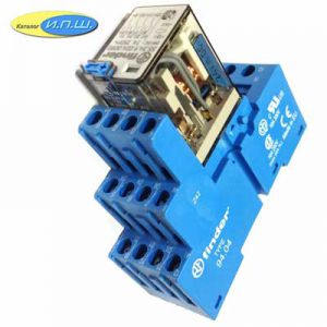 553491100040 реле 7А упр. 110VDC, с розеткой на дин рейку - 9404SMA - finder