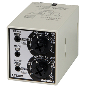 ATS8W-41 Сдвоенный аналоговый таймер, от 0,1 с до 10 ч, 100-240VAC/24-240VDC, Autonics