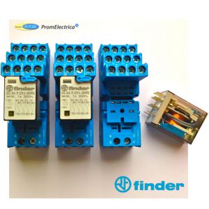 Реле 24 вольта DC, 4группы 553490240090 + 9505SMA Finder - комплект - 300 руб