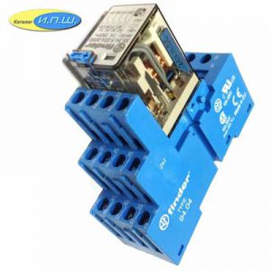 553490240040 реле 7А упр. 24VDC, с розеткой на дин рейку - 9404SMA - finder