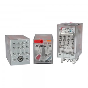 AE-407ALTU Промежуточное реле Амитрон, 5А, 4С, 220VAC аналог HJQ-22F-24VDC-4ZP Tianbo