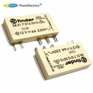 345170245010 Ультратонкие реле для печатного монтажа Finder, 6А, 24VDC