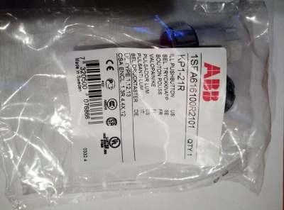 1SFA616100R2101 KP1-21R ABB Кнопка без фикс. с подсветкой красная (только корпус)