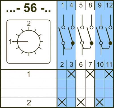 4G10 56 U 3 п 10А кулачковый переключатель