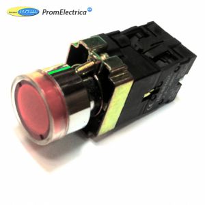 XB2-BW3462 Кнопка 22мм с возвратом, красный индикатор 220VAC, контакт NC, Telemecanique