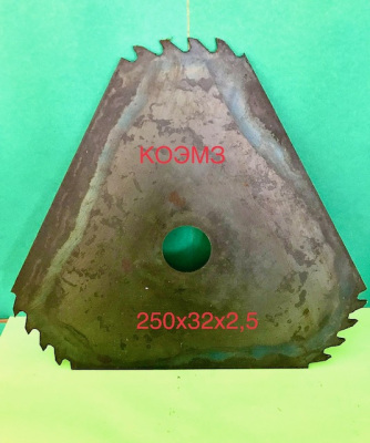 Диск пильный по дереву треугольный