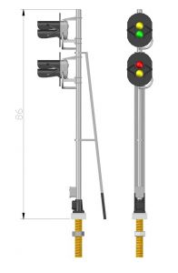 Продам светофор четырехзначный с маршрутным указателем светодиодным (буквенным) и трансформаторным ящиком 17106-00-00(убс)