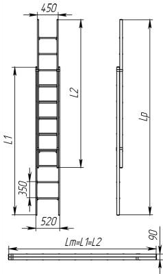 Лестница ЛСПРД-6.0 Евро