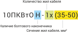 10ПКВтО Концевая термоусаживаемая муфта внутренней установки для одножильных кабелей с изоляцией из сшитого полиэтилена на напряжение до 10 кВ