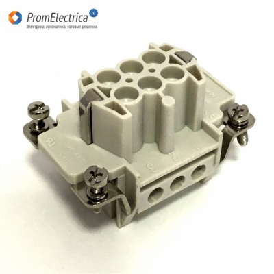 7306.6003.0 GWconnect Гнездо 6 контактов + земля, 16 Ампер 500 Вольт Molex