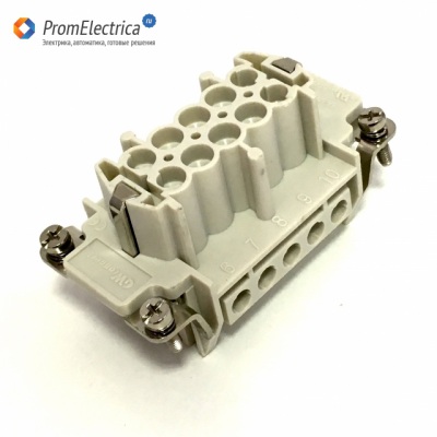 7310.6004.0 GWconnect Гнездо 10 контактов + земля, 16 Ампер 500 Вольт Molex