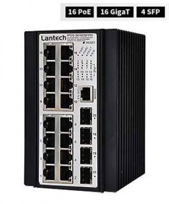 Новые Ethernet коммутаторы производства Lantech с 16 гигабитными PoE-совместимыми портами