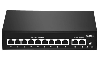 Новый сетевой коммутатор Smartec ST-NS209MB-MD с поддержкой PoE-питания до 9 IP-устройств мощностью до 30 Вт