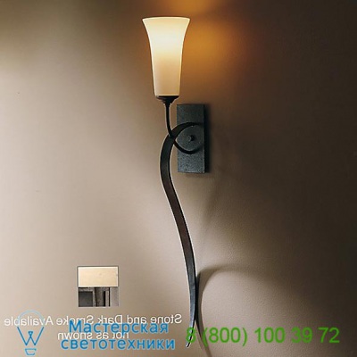 OB-204526-07-H68 Sweeping Taper Wall Sconce (Sm/Smoke/Stone) - OPEN BOX Hubbardton Forge, опенбокс