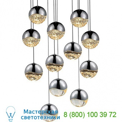 2917.01-SML Grapes 12 Light LED Round Multipoint Pendant SONNEMAN Lighting, светильник