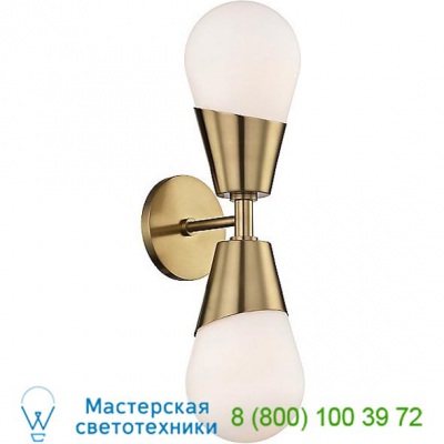 Cora Double Wall Sconce H101102-AGB Mitzi - Hudson Valley Lighting, настенный светильник бра