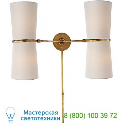 Clarkson Double Wall Sconce ARN 2003BLK-L Visual Comfort, настенный светильник бра