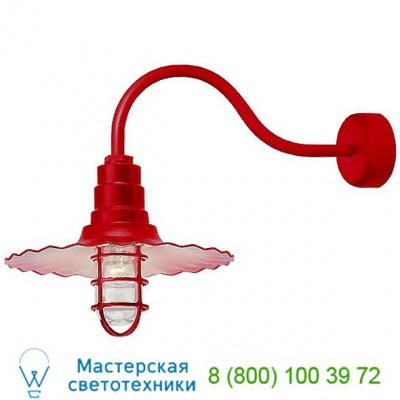 Radial Wave Outdoor Wall Sconce w/ Cast Guard & Clear Glass Troy RLM Lighting RW16MCGGBK3SL23, уличный настенный светильник
