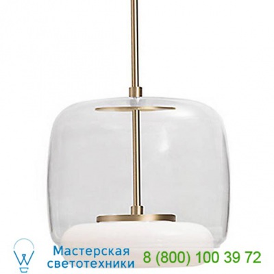 Enkel LED Mini Pendant Light (Clear Glass Shade with Vintage Brass) - OPEN BOX RETURN Kuzco Lighting, светильник
