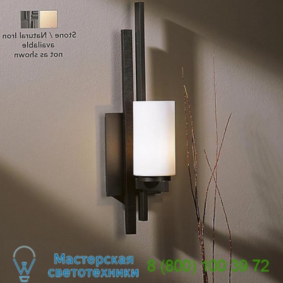 OB-206301-1040 Ondrian Wall Sconce-Left and Right No. 206301 (Stone/Natural Iron/Fluorescent/Right) - OPEN BOX RETURN Hubbardton Forge, опенбокс