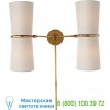Clarkson Double Wall Sconce ARN 2003BLK-L Visual Comfort, настенный светильник бра