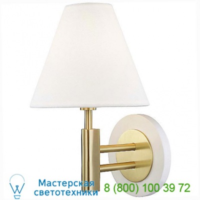 Robbie Wall Sconce Mitzi - Hudson Valley Lighting H264101-AGB/BK, настенный светильник