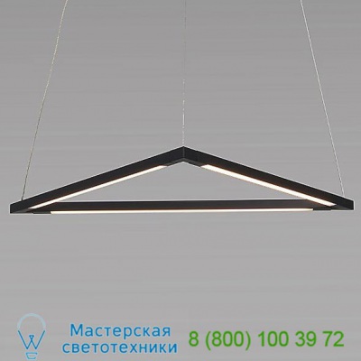 Z-Bar Triangle Pendant Light Koncept ZBP-16-T-SW-MTB-CNP, светильник