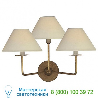 NW 2070BSL-L Kelley 3-Light Wall Light Visual Comfort, настенный светильник бра