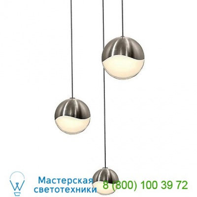 Grapes 3 Light LED Round Multipoint Pendant SONNEMAN Lighting 2914.01-SML, светильник
