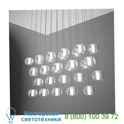 Beluga Multispot 30-Light Rectangular Pendant Light Fabbian, светильник
