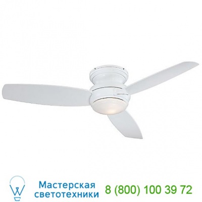 Concept Traditional Outdoor Flush Mount Ceiling Fan Minka Aire Fans F593L-PW, светильник