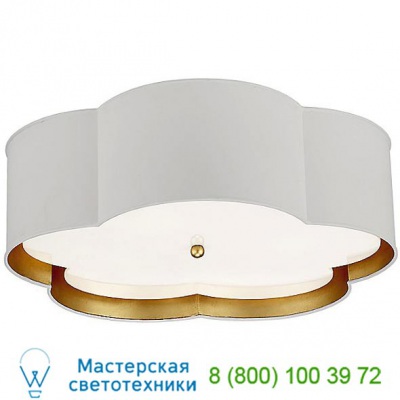 Visual Comfort KS 4118BSL/WHT-FA Bryce Flower Flush Mount Ceiling Light, светильник