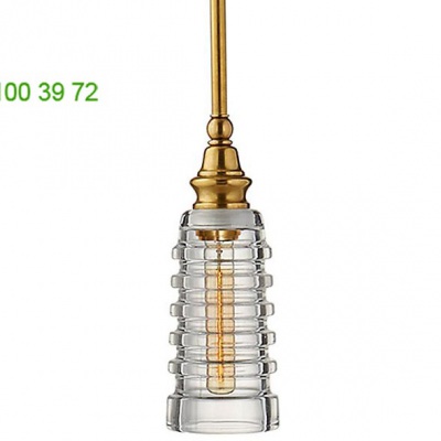 Covington Mini Pendant Ribbed Glass (Brass/Narrow)- OPEN BOX Visual Comfort OB-CHC 5474AB-CG, опенбокс