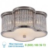 Basil Flush Mount Ceiling Light With Clear Glass Rods Visual Comfort AH 4014GM/CG-FG, светильник