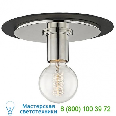 H137501S-AGB/BK Milo Flush Mount Ceiling Light Mitzi - Hudson Valley Lighting, светильник