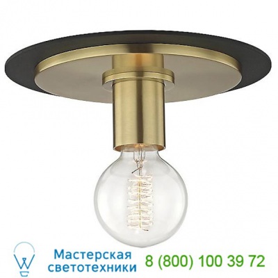 H137501S-AGB/BK Mitzi - Hudson Valley Lighting Milo Flush Mount Ceiling Light, светильник