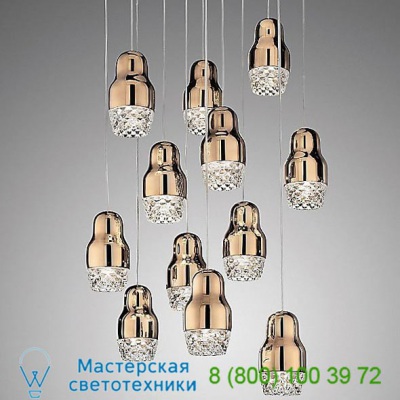 AXO Light USFEDOR3BRBCGU1 Fedora Cluster Pendant Light, подвесной светильник