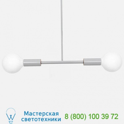 Andrew Neyer DBL-BLK-6-inch-stem Dumbbell Pendant Light, светильник