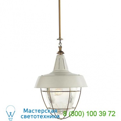 TOB 5042HAB-WHT Visual Comfort Henry Industrial Pendant with Prismatic Glass, светильник