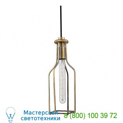 Colebrook 5 Inch Square Pendant Light Hudson Valley Lighting 1041-AGB, светильник