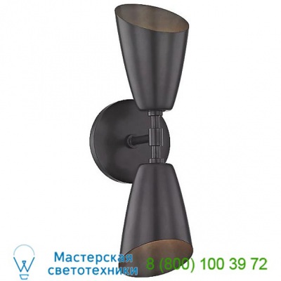 H115102-AGB Kai 2-Light Wall Sconce Mitzi - Hudson Valley Lighting, настенный светильник бра