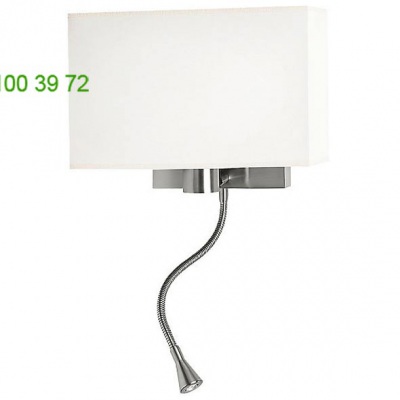 Weekend 1 Wall Sconce Carpyen WEEKEND1-W-MATNICKEL/WHITE, бра