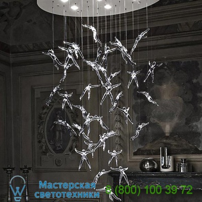 Terzani  Angel Falls 9 Light Suspension - 36 Crystal Angels, светильник