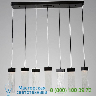 Hammerton Studio Parallel Glass 7 LED Multipoint Linear Suspension Light PLB0042-07-FB-BG-C01-L1, светильник