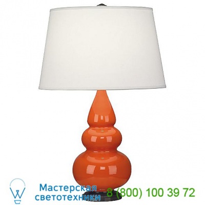 Robert Abbey CR32X Small Triple Gourd Table Lamp with Metal Base, настольная лампа