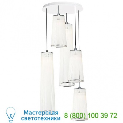 Pablo Designs Mixed Solis 5 Chandelier SOLI CHAN MIX 24/48 - 5 WHT, светильник
