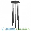 Modern Forms Cascade Etched Glass Round Multi-Light Pendant PD-41803R-BK, светильник