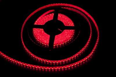 Светодиодная лента LEDcraft SMD 3528 9.6 Ватт на метр 120 диодов на метр IP 65 Красный