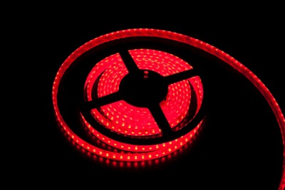 Светодиодная лента LEDcraft SMD 3528 9.6 Ватт на метр 120 диодов на метр IP 68 Красный